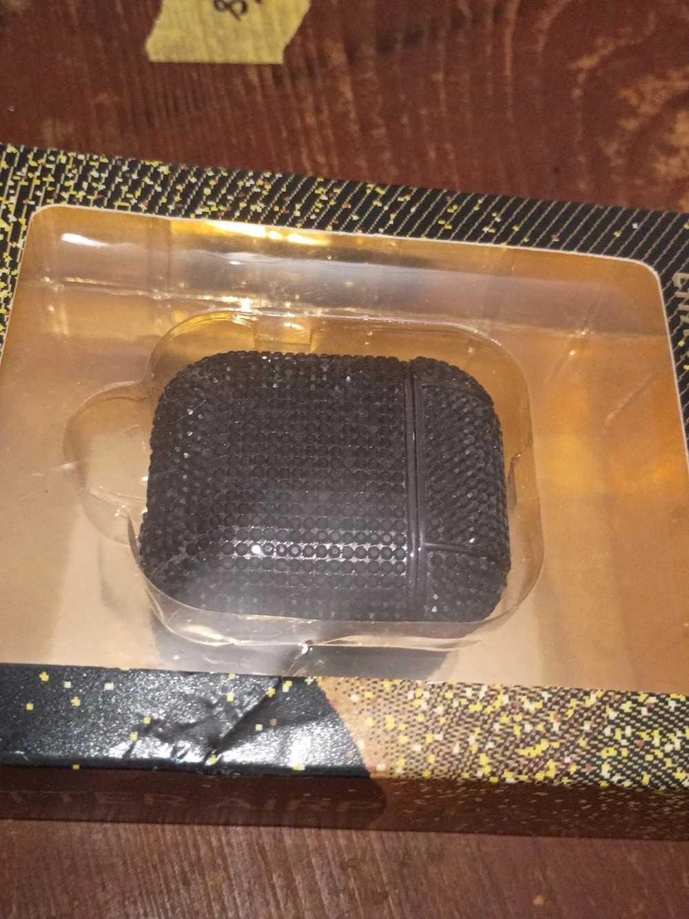 Target Black Glitter AirPods Case Keyring